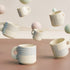 Cream Blue Ziggy Tea Cup Set of 6 - The Earth Store - Tea Cups